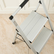 Load image into Gallery viewer, Topfun New 2 Step Ladder, Lightweight Aluminum Folding Step Stool, Non-Slip Wide Platform, 225lbs Capacity, Fully Assembled Multi-Use for Household Office Ultra-Light Sturdy Two-Step Ladder