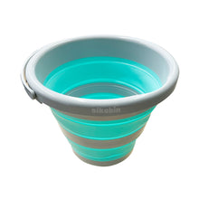 Load image into Gallery viewer, Sikobin Collapsible Bucket, Cleaning Bucket Mop Bucket Foldable Foldable Portable 10 Liter 2.6 Gallon (about 7.6 Liter) Small Plastic Water Supplies for Outdoor Garden Camping Fishing Car Wash Save Space