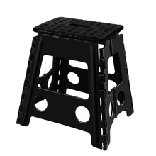 Load image into Gallery viewer, Topfun Folding Step Stool, 15 inch Non-Slip Footstool for Adults or Kids, Sturdy Safe Enough, Holds up to 300 Lb, Foldable Step Stools Storage/Open Easy, for Kitchen,Toilet,Office,RV (Black, 15inch)