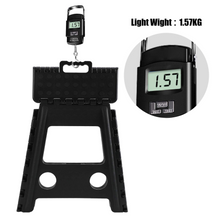 Load image into Gallery viewer, Topfun Folding Step Stool, 15 inch Non-Slip Footstool for Adults or Kids, Sturdy Safe Enough, Holds up to 300 Lb, Foldable Step Stools Storage/Open Easy, for Kitchen,Toilet,Office,RV (Black, 15inch)