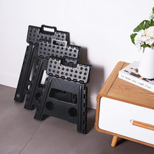 Load image into Gallery viewer, Topfun Folding Step Stool, 15 inch Non-Slip Footstool for Adults or Kids, Sturdy Safe Enough, Holds up to 300 Lb, Foldable Step Stools Storage/Open Easy, for Kitchen,Toilet,Office,RV (Black, 15inch)