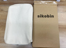 Load image into Gallery viewer, Sikobin Non-metal storage boxes Foldable Storage Box 1 Pack, Washable Linen Storage Basket with Lid and Leather Handles for Home Bedroom Closet Office