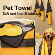 Load image into Gallery viewer, Dokidoge Cotton towels Super Absorbent Microfiber Dog Towel for Small Medium Large Dogs and Cat, Yellow &amp; Grey 
