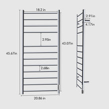 Load image into Gallery viewer, Sikobin Electrically heated towel rails Stainless Steel Towel Warmer with Timer, Wall Mounted Heated Drying Rack, Built-in Timer, with LED Indicators, Pluggable or Hardwired to Save Space in Home Bathrooms
