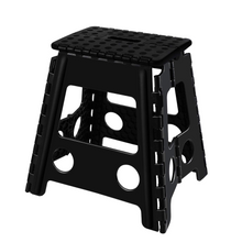 Load image into Gallery viewer, Topfun Folding Step Stool, 15 inch Non-Slip Footstool for Adults or Kids, Sturdy Safe Enough, Holds up to 300 Lb, Foldable Step Stools Storage/Open Easy, for Kitchen,Toilet,Office,RV (Black, 15inch)
