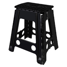 Load image into Gallery viewer, Topfun Folding Step Stool, 18 inch Non-Slip Footstool for Adults or Kids, Sturdy Safe Enough, Holds up to 300 Lb, Foldable Step Stools Storage/Open Easy, for Kitchen,Toilet,Office,RV (Black, 18inch)
