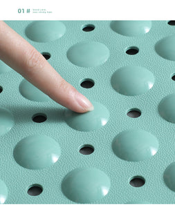 Sikobin Shower mat Non-slip bathtub mat Shower bath mat with shower mat and drain hole